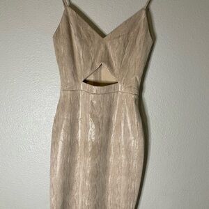Privy‎ Snake Print Spaghetti Strap Cut Out Bodycon Dress Size Small